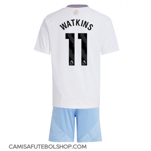 Camisa de time de futebol Aston Villa Ollie Watkins #11 Replicas 2º Equipamento Infantil 2024-25 Manga Curta (+ Calças curtas)